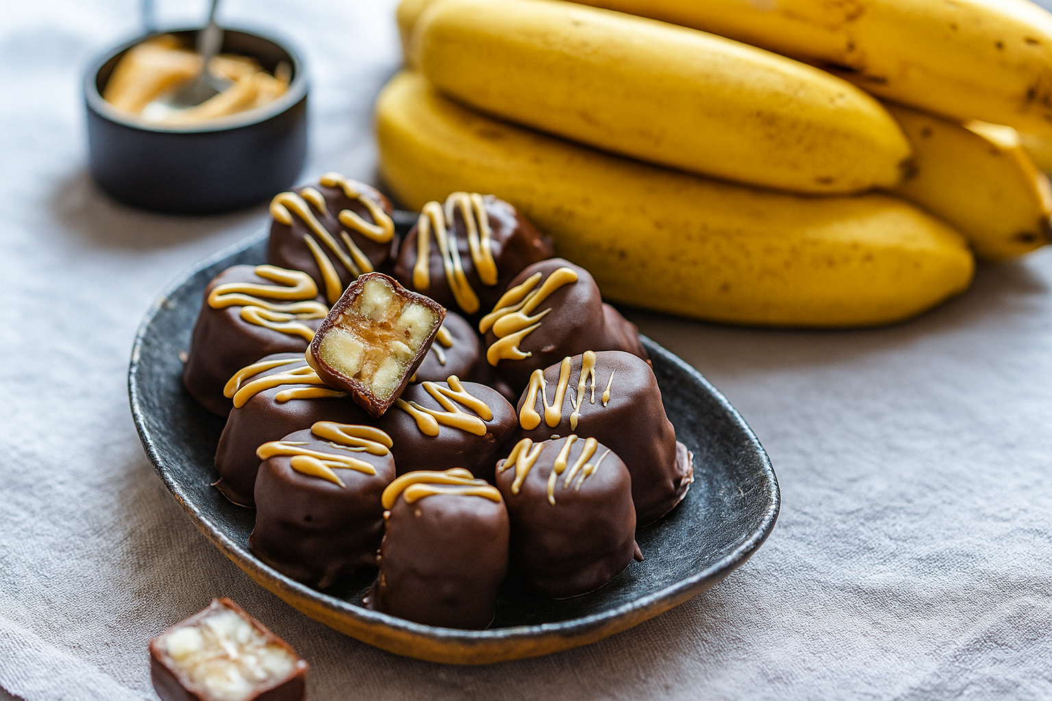 Chocolate Peanut Butter Banana Bites