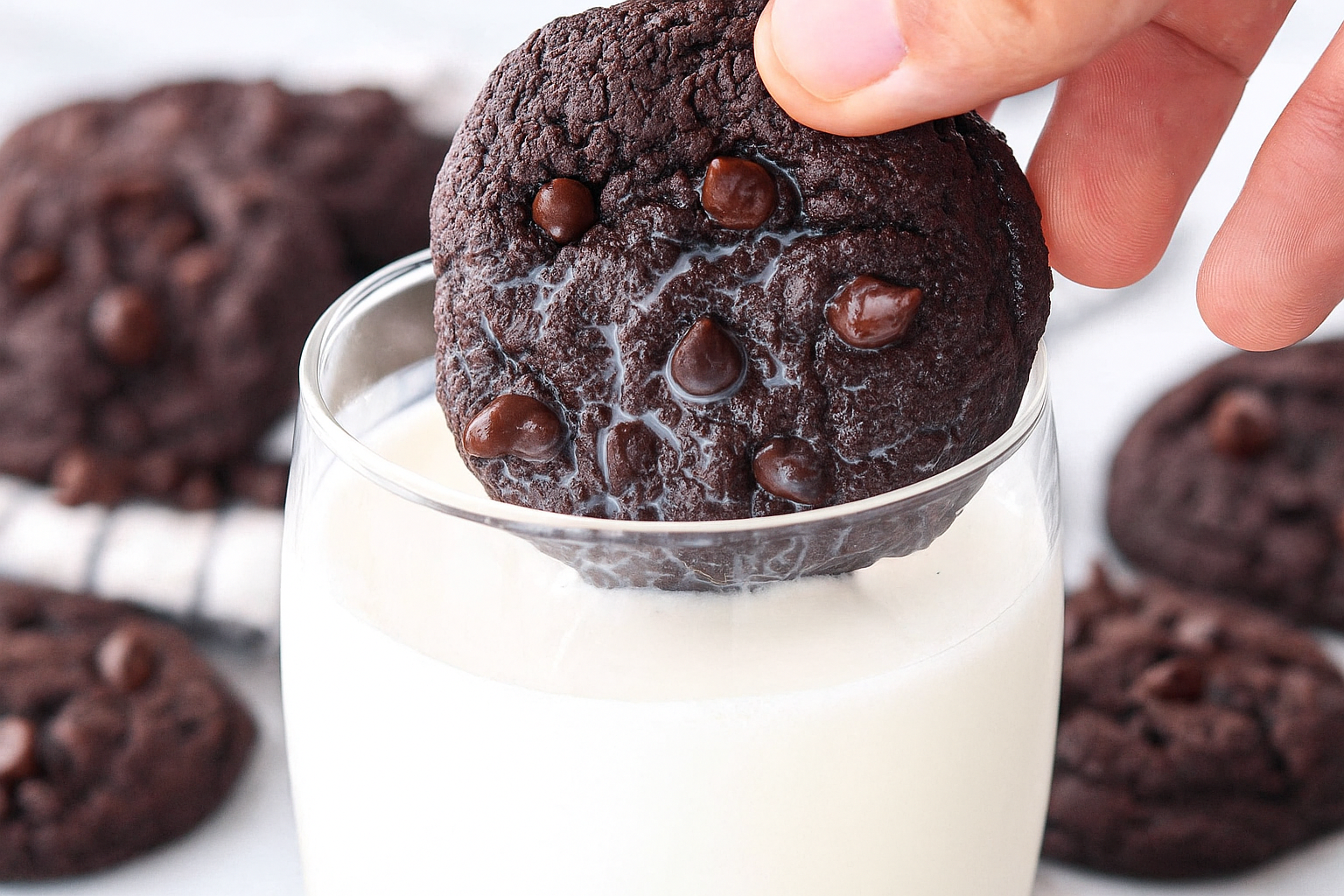 Chewy Double Chocolate Chip Cookies